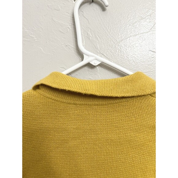 Talbots Milano Stitch Sweater Jacket Harvest Sun Yellow Size Small Petite Top - Picture 6 of 9